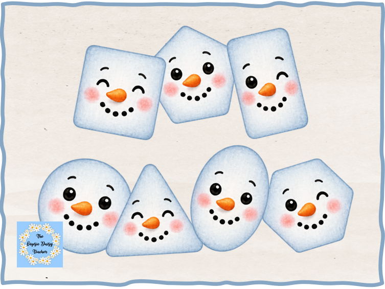 2D Shape Recognition - Snowmen Theme