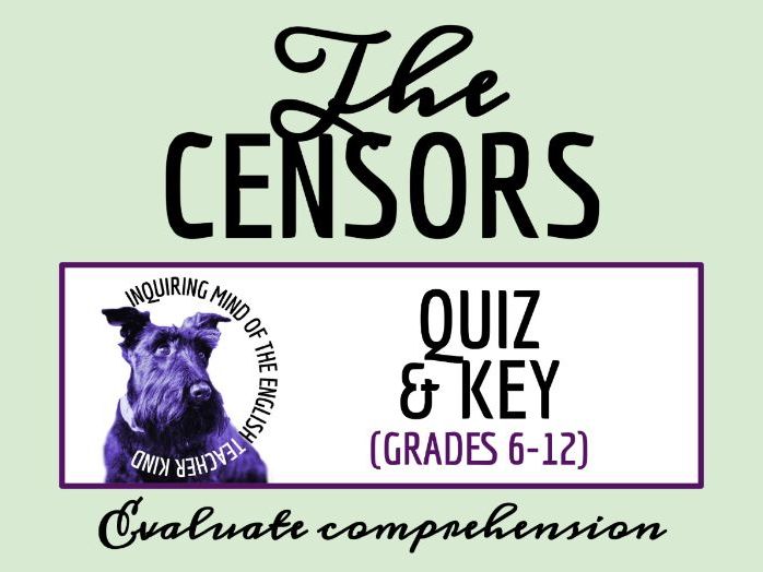 "The Censors" by Luisa Valenzuela Quiz and Answer Key | Political Satire | Dark Humor