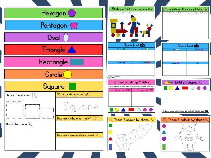 Early level 2D shape workbook