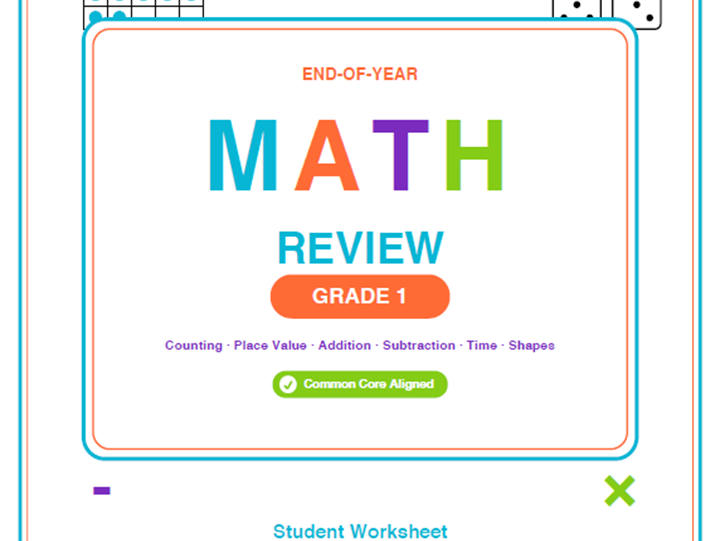 1st Grade End of Year Math Review Worksheets & Games | Common Core Aligned