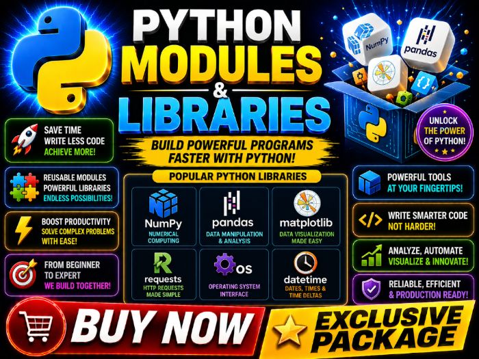 Python Modules & Libraries | Cambridge IGCSE & A-Level 9618 CS | PPT +Worksheets+Activity + MCQ - CS