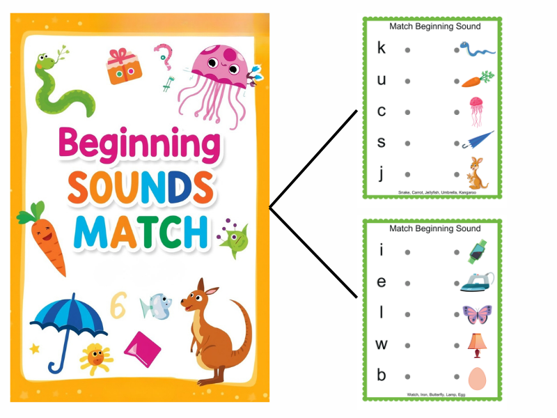 Beginning Sounds Matching Book.