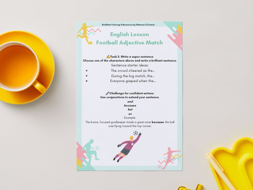 KS1 English Lesson - Football Adjectives