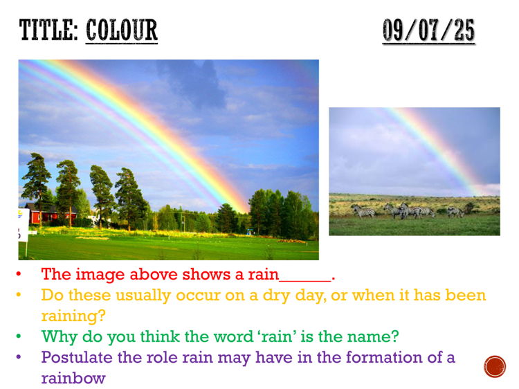 Colour - complete lesson (KS3)