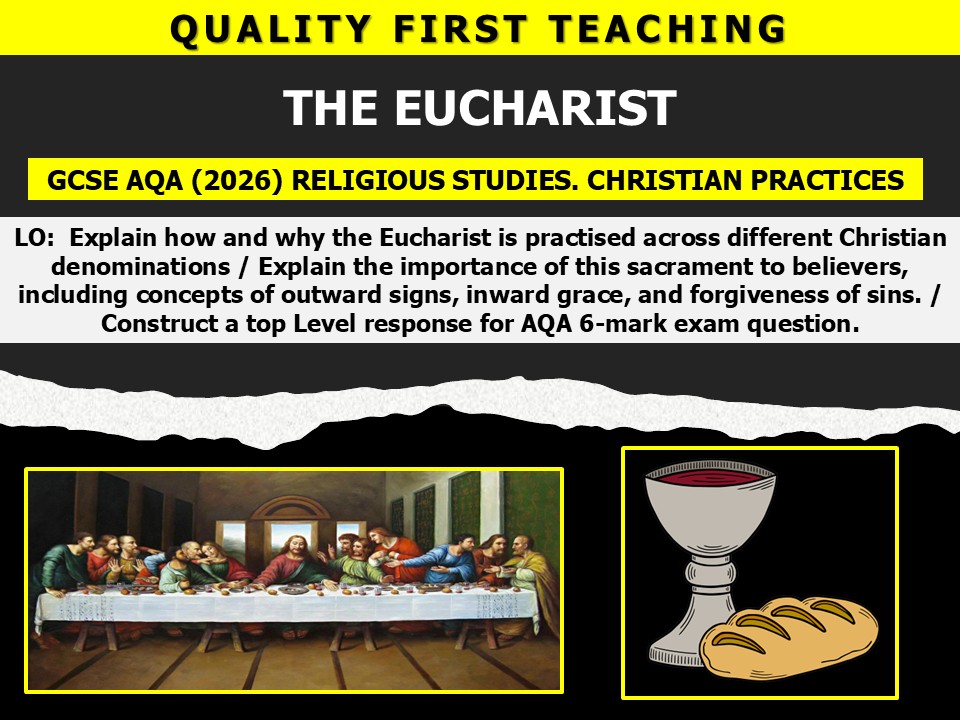 EUCHARIST. CHRISTIAN PRACTICES. AQA. 2026
