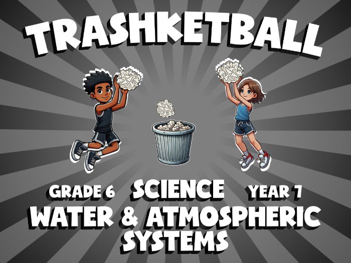 Water & Atmospheric Systems TRASHKETBALL Science Game | No-Prep Year 7 Review Activity