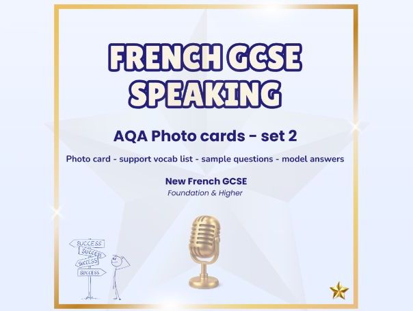 Photo cards – French GCSE speaking (AQA) – Set 2