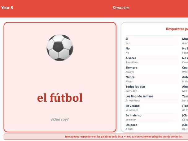 ¿Quién soy? Headbanz Game – End of Year Spanish Speaking Game (Year 8 & 9)