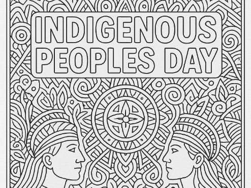 Indigenous Peoples Day Colouring Page