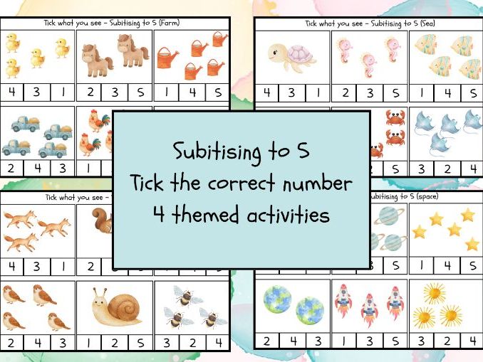 Subitising to 5 EYFS