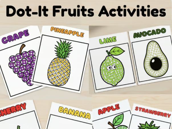 Fruit-Themed Dot-It Coloring Book for Kids – Fun, Creative & Skill-Building Activit