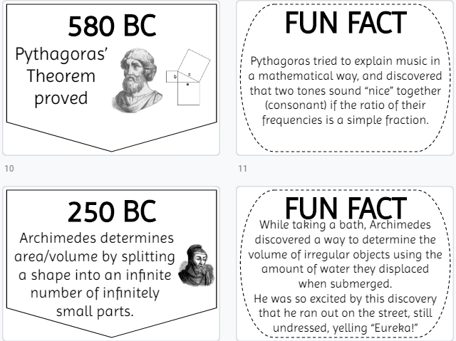 Mathematics Timeline Display