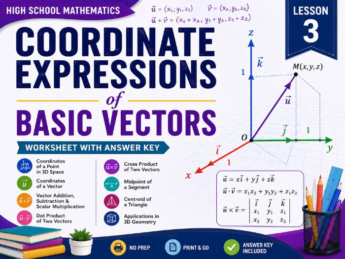 3D Vectors and Coordinates Workbook