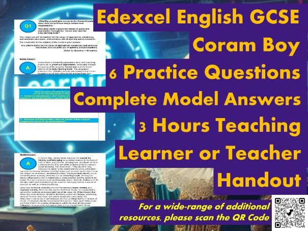EDEXCEL GCSE English Literature - Coram Boy - 6 Practice Q & A's - Student/Teacher Handout