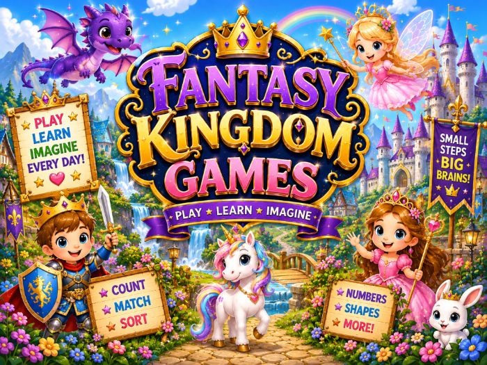 Fantasy Kingdom Math Games & Centers | Numbers 1–20, Counting & Number Sense | Preschool–1st Grade