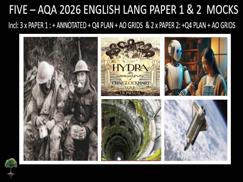 FIVE - AQA PAPER 1 & 2 | 2026 FULL MOCKS | ANNOTATED | Q4 PLAN | AO GRIDS