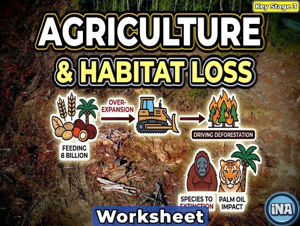Agriculture and Habitat Loss - KS3 Biology Worksheet