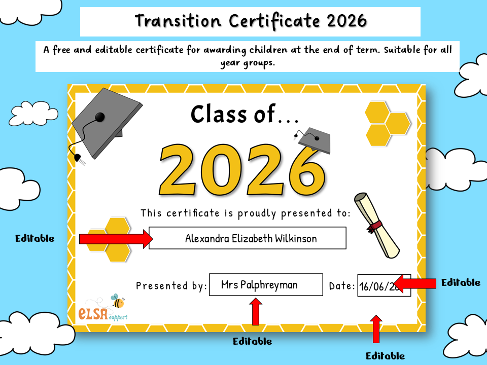Transition Certificate