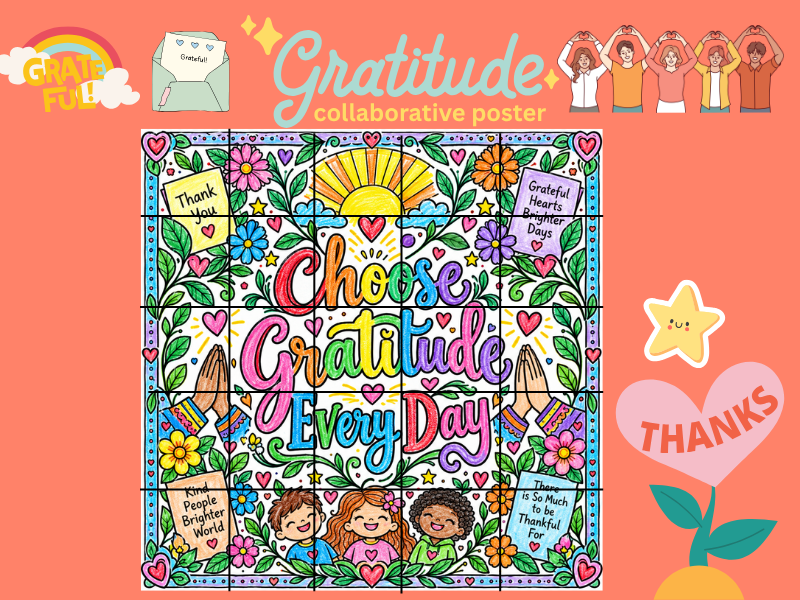 Gratitude Month Collaborative Poster craft