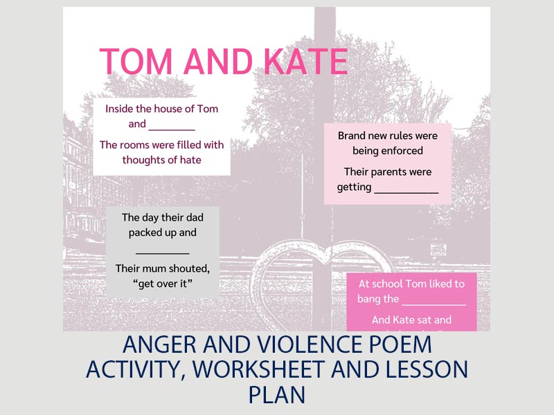 Anger and Violence Poem Activity, Worksheet and Lesson (US)