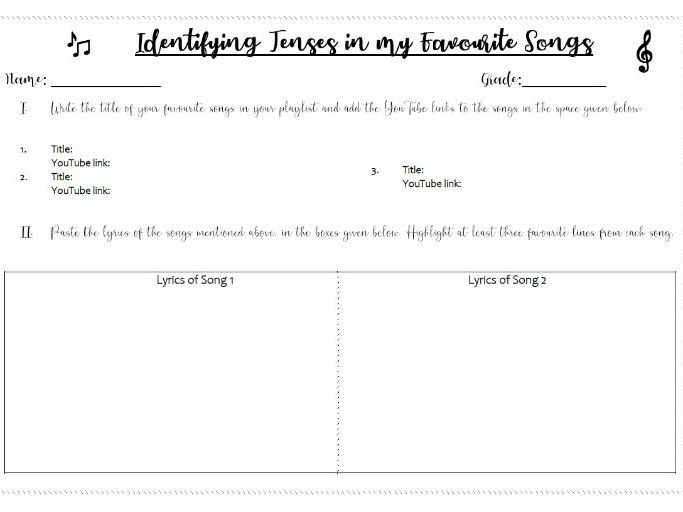 Identifying Tenses in Music Teaching Resources