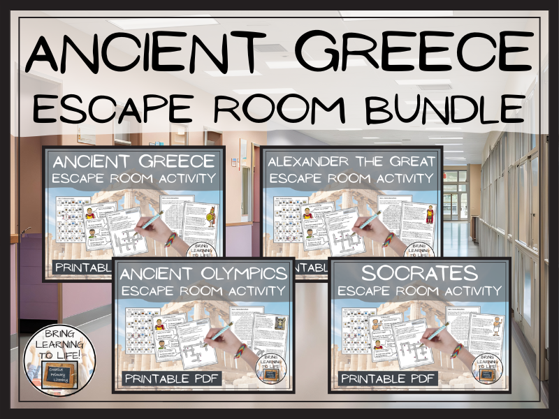 Ancient Greece Escape Room Activity Bundle | Year 5 or Year 6