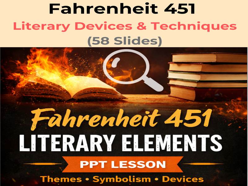 Fahrenheit 451 Literary Elements PPT | Ray Bradbury