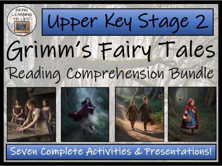 Grimm's Fairy Tales Reading Comprehension Bundle | Year 5 or Year 6