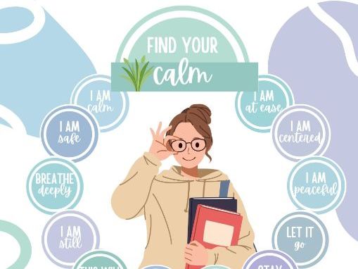 Calm and Mindfulness Affirmation Station (Editable)