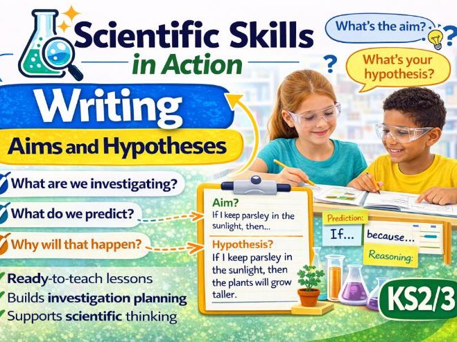 Writing Aims and Hypotheses (KS2/3 Science Skills): Investigate Like a Scientist