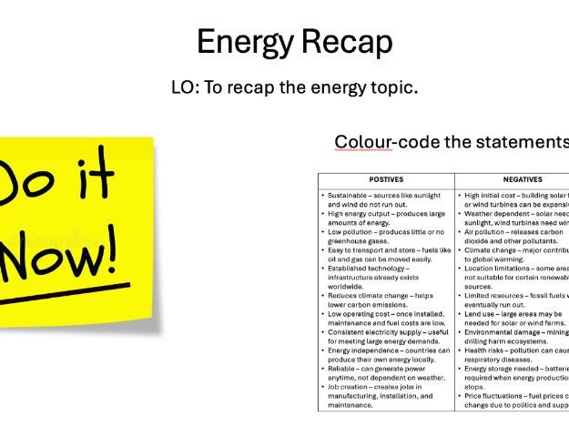 L16 Energy Recap - Edexcel iGCSE Geography