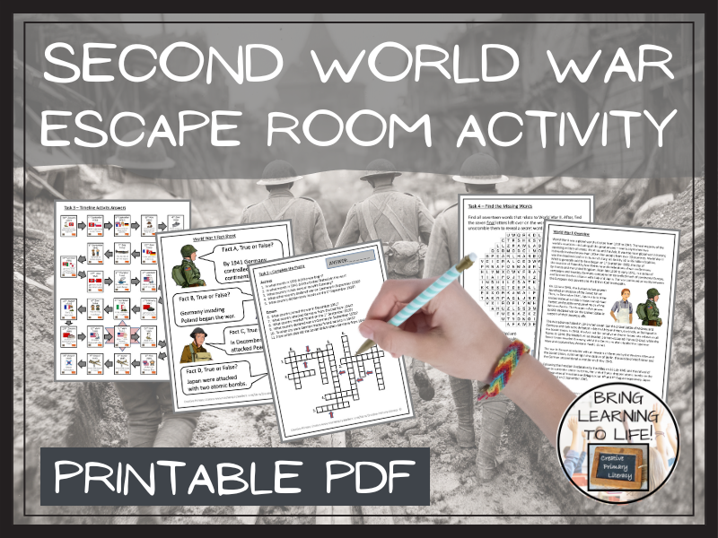 World War II Escape Room Activity