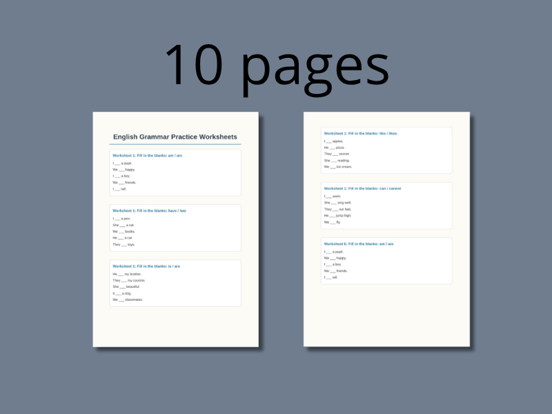 English Grammar Practice: Essential Verb Worksheets