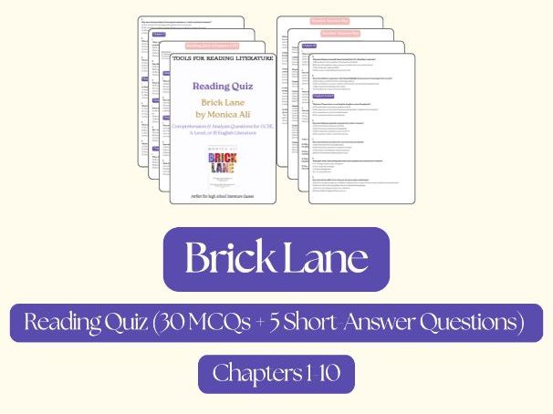 Brick Lane Reading Quiz – Chapters 1–10 | GCSE & A-Level English