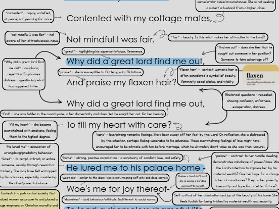 EDUQAS Poetry Anthology - Annotated Revision Guide