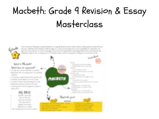 Macbeth – Grade 9 Character Essay Plan and Vocabulary | GCSE English Literature