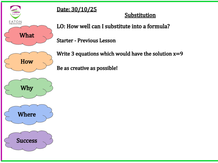 Substitution (KS3)