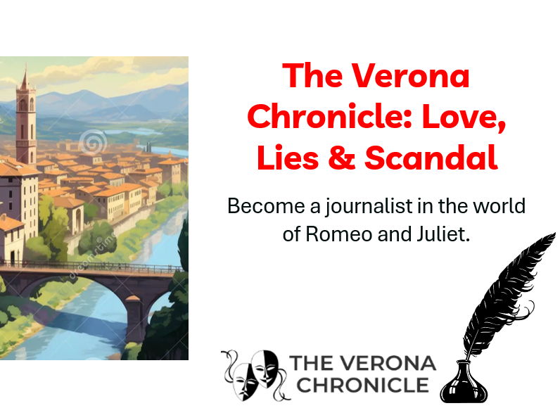 The Verona Chronicle: Love, Lies & Scandal – Romeo and Juliet Newspaper Report Writing