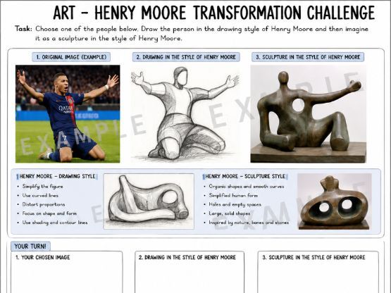 Henry Moore Sports People into Sculpture worksheet