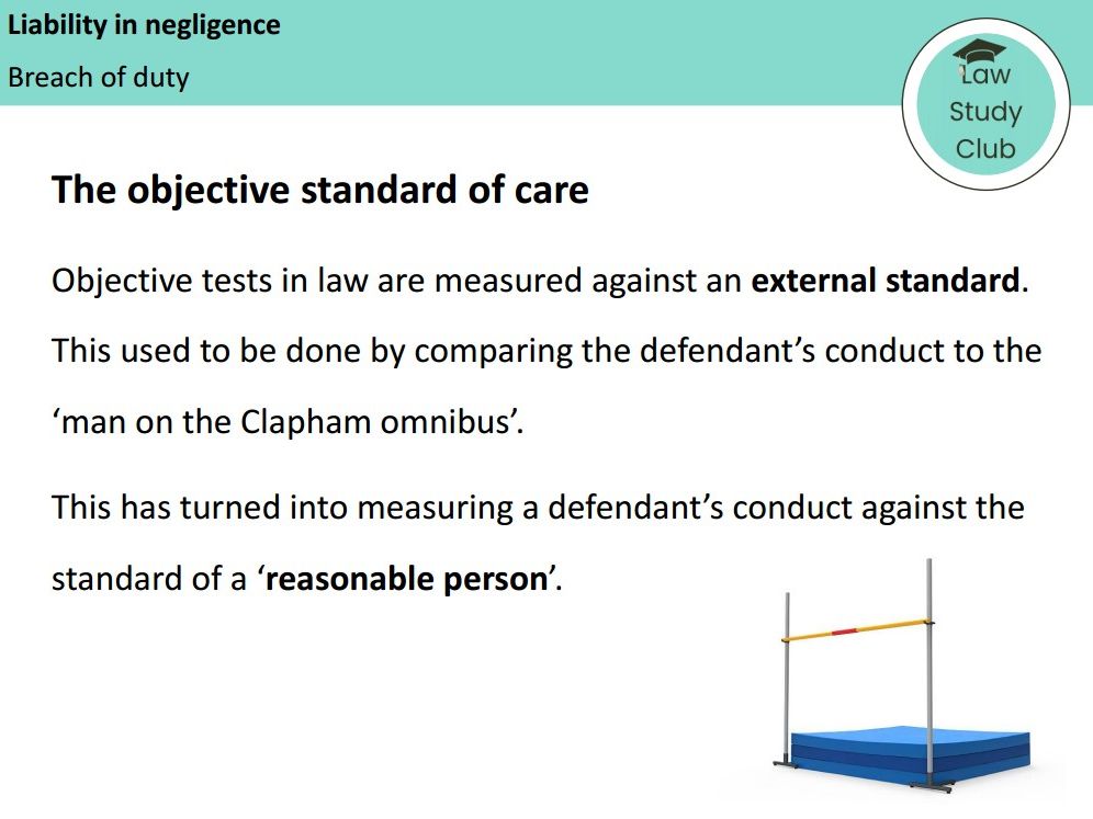 Liability in negligence: complete resource pack for OCR A-level law
