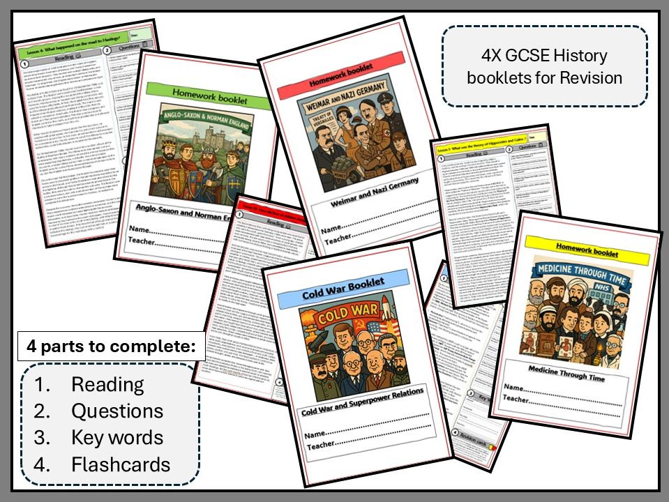 GCSE History Revision booklets