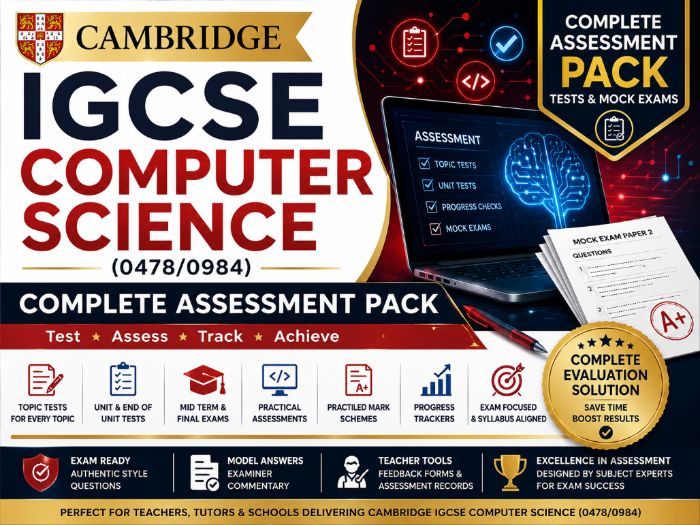 Cambridge IGCSE Computer Science (0478/0984) Complete Assessment Pack | Tests & Mock Exams