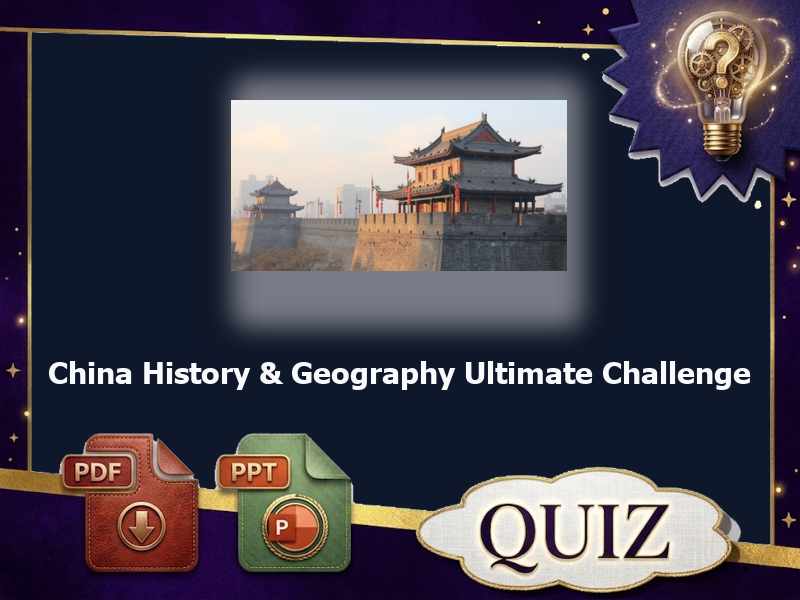 Explore the vast history and geography of China : 65 QUIZ & answer