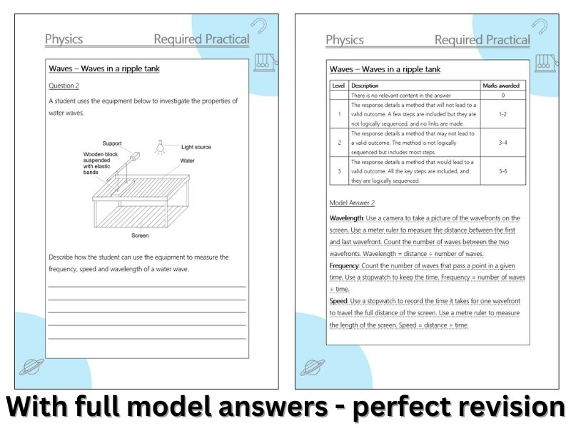 AQA Waves Required practical extended response Q&A