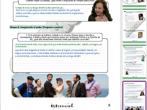 A Level Spanish Film Study Guide: Ocho Apellidos Vascos (Personajes)
