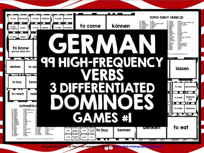 GERMAN VERBS DOMINOES GAMES 1