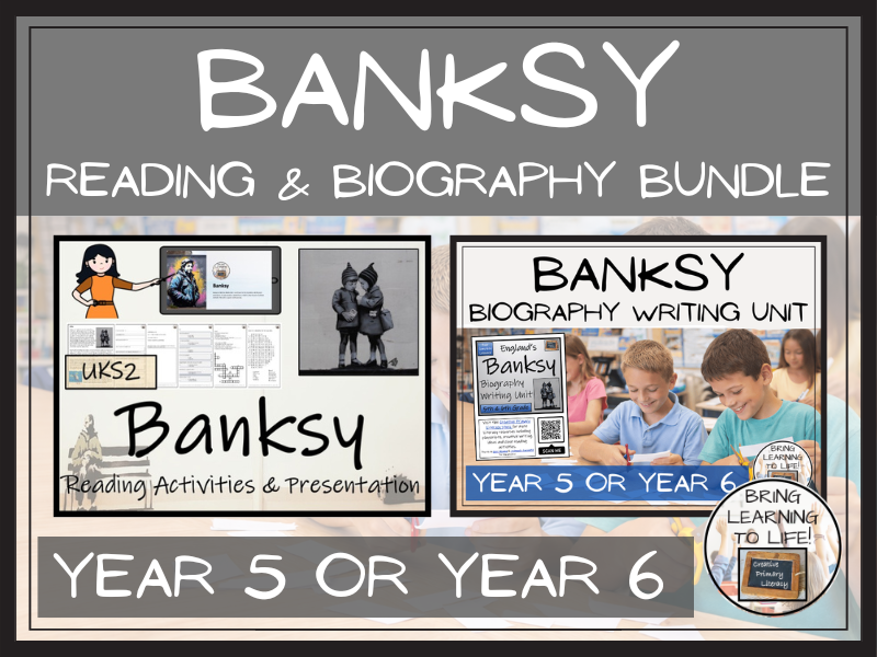 Banksy Biography and Reading Comprehension Bundle | UKS2