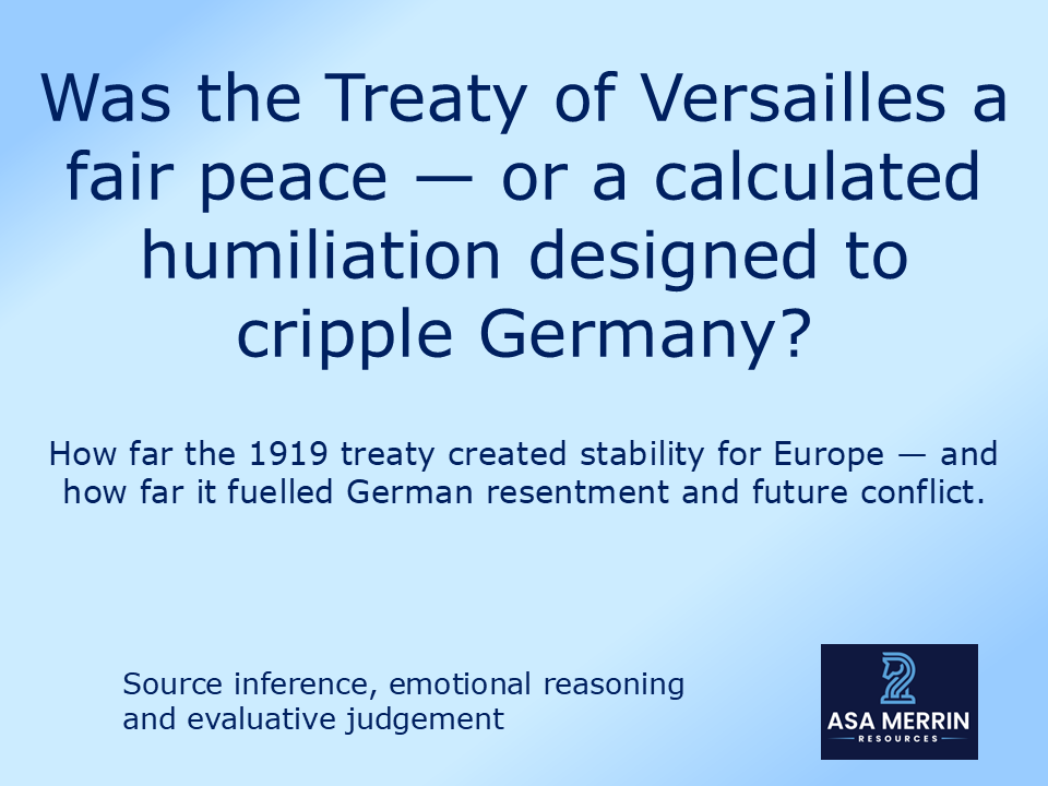 Treaty of Versailles GCSE Lesson: Why Germans Hated the 1919 Peace (Weimar & Nazi Germany)