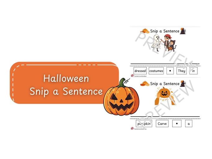 Halloween Snip a Sentence