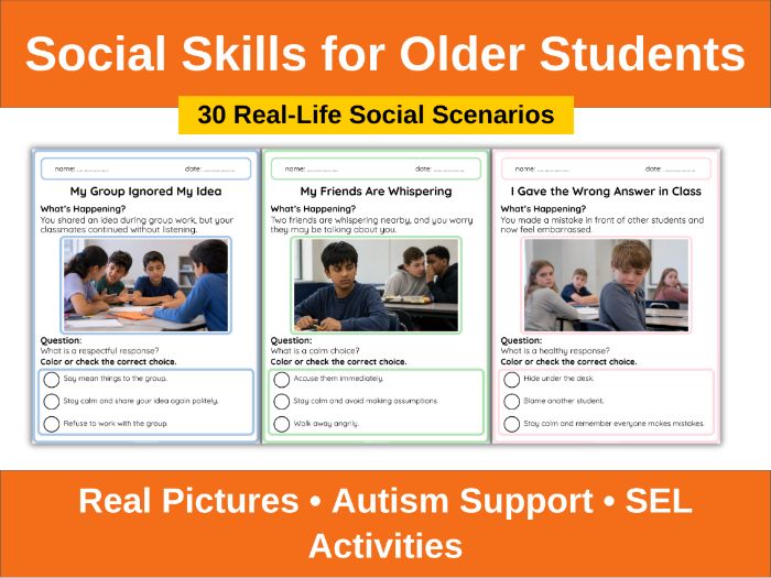 Autism Social Skills Older Students